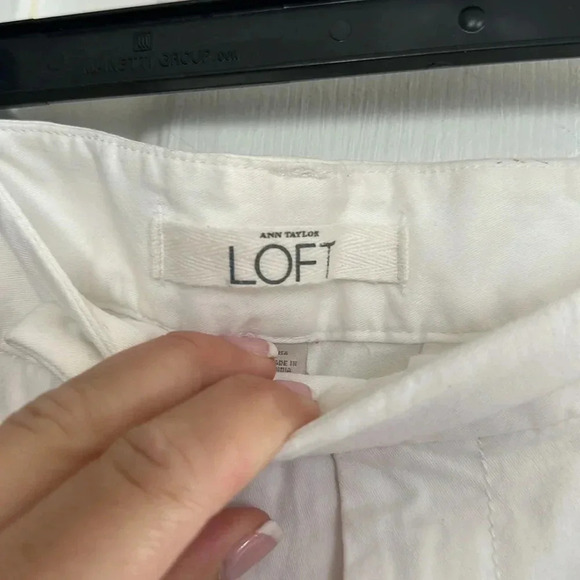 Loft White Capri Size 8P - Picture 4 of 5